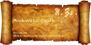 Moskovitz Zsolt névjegykártya